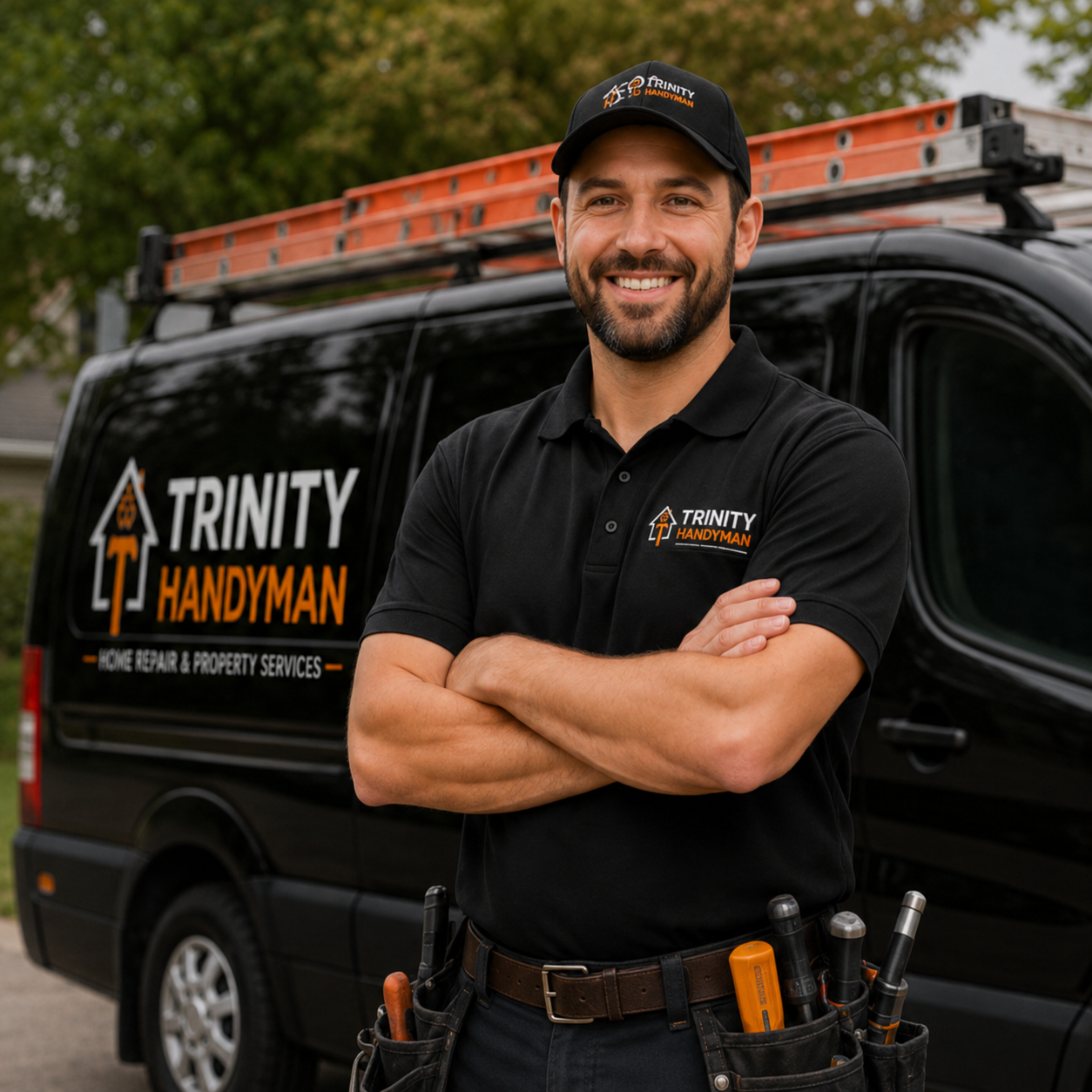 Professional craftsman working on a home repair project