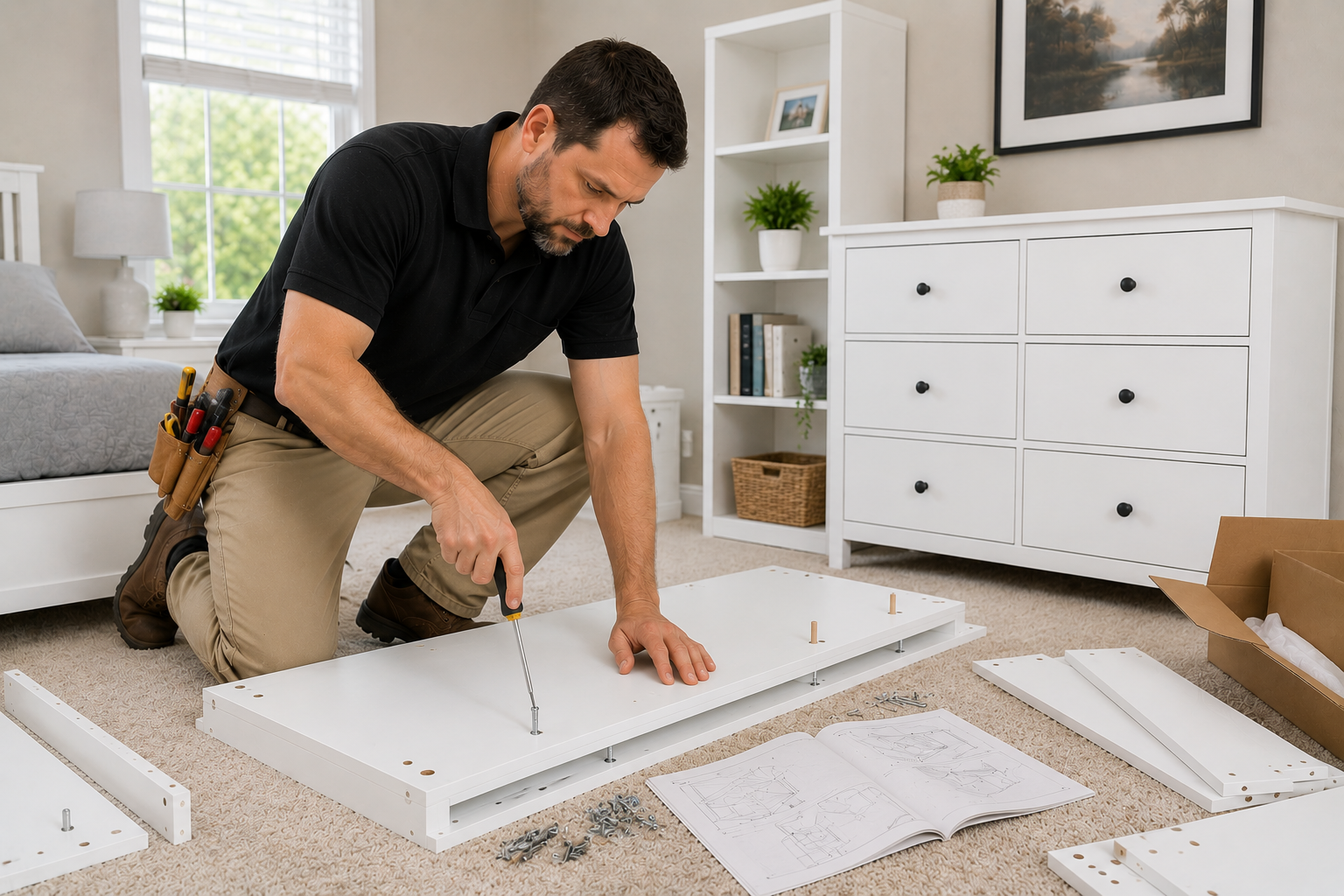 Professional furniture assembly by Trinity Handyman